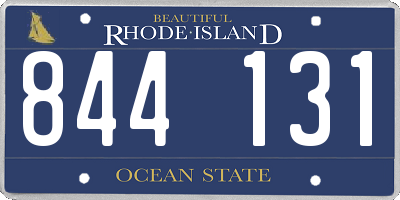 RI license plate 844131