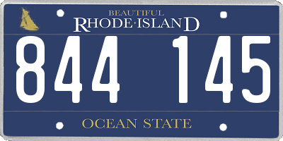 RI license plate 844145