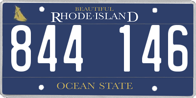 RI license plate 844146
