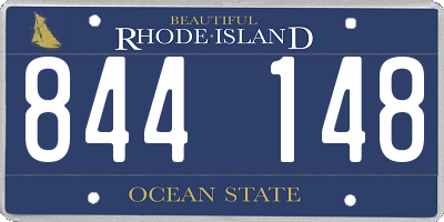 RI license plate 844148