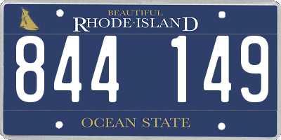 RI license plate 844149