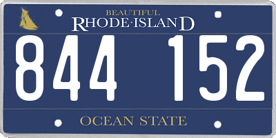 RI license plate 844152