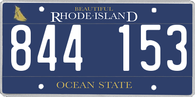 RI license plate 844153