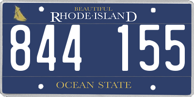 RI license plate 844155