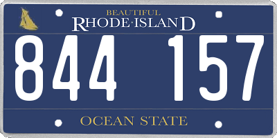 RI license plate 844157