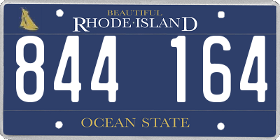 RI license plate 844164