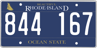RI license plate 844167