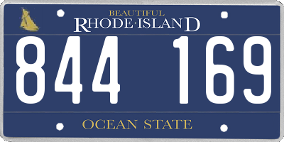 RI license plate 844169