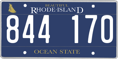 RI license plate 844170