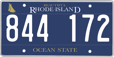 RI license plate 844172
