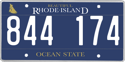 RI license plate 844174