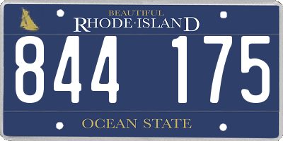 RI license plate 844175