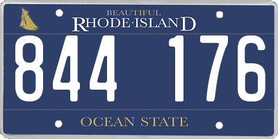 RI license plate 844176