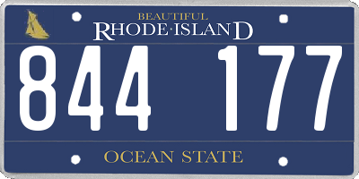 RI license plate 844177