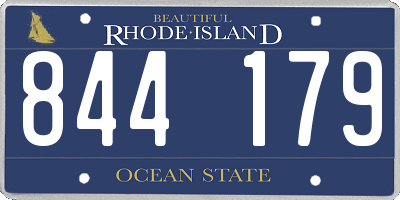 RI license plate 844179