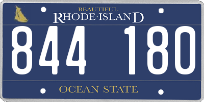 RI license plate 844180