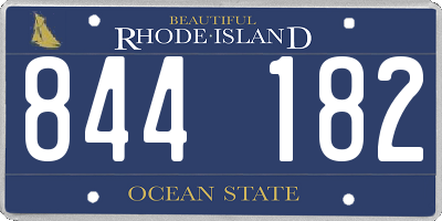 RI license plate 844182
