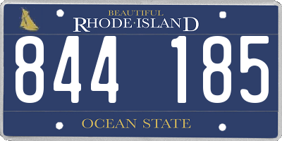 RI license plate 844185