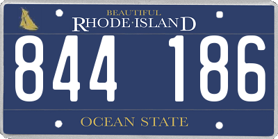 RI license plate 844186
