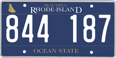 RI license plate 844187