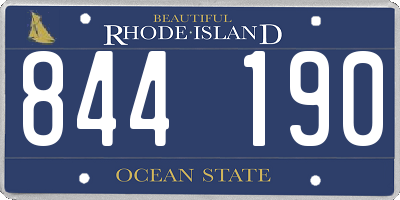 RI license plate 844190