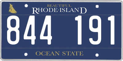 RI license plate 844191