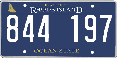 RI license plate 844197