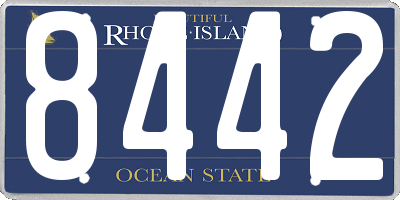 RI license plate 8442