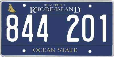 RI license plate 844201