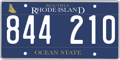 RI license plate 844210