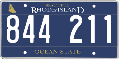 RI license plate 844211