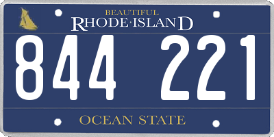 RI license plate 844221