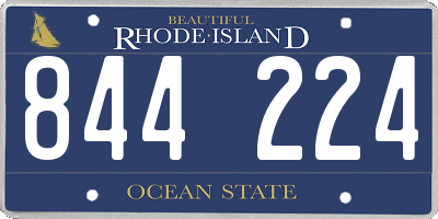 RI license plate 844224