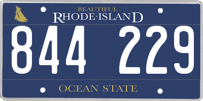 RI license plate 844229