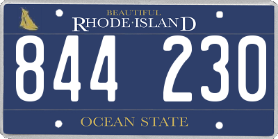 RI license plate 844230