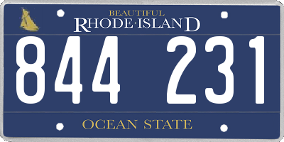RI license plate 844231