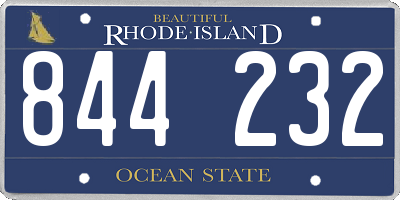 RI license plate 844232