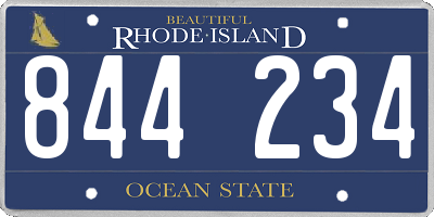 RI license plate 844234