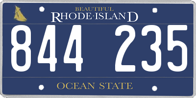 RI license plate 844235