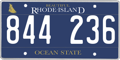 RI license plate 844236