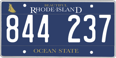 RI license plate 844237