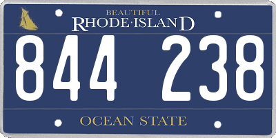RI license plate 844238