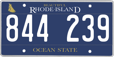 RI license plate 844239