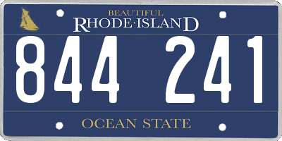 RI license plate 844241