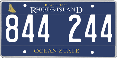 RI license plate 844244