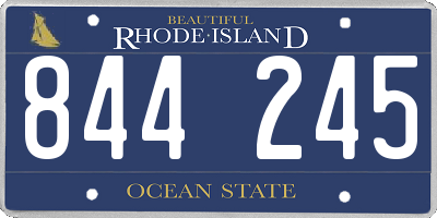 RI license plate 844245