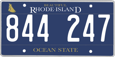 RI license plate 844247