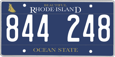 RI license plate 844248