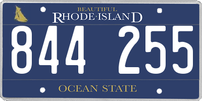 RI license plate 844255