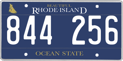 RI license plate 844256